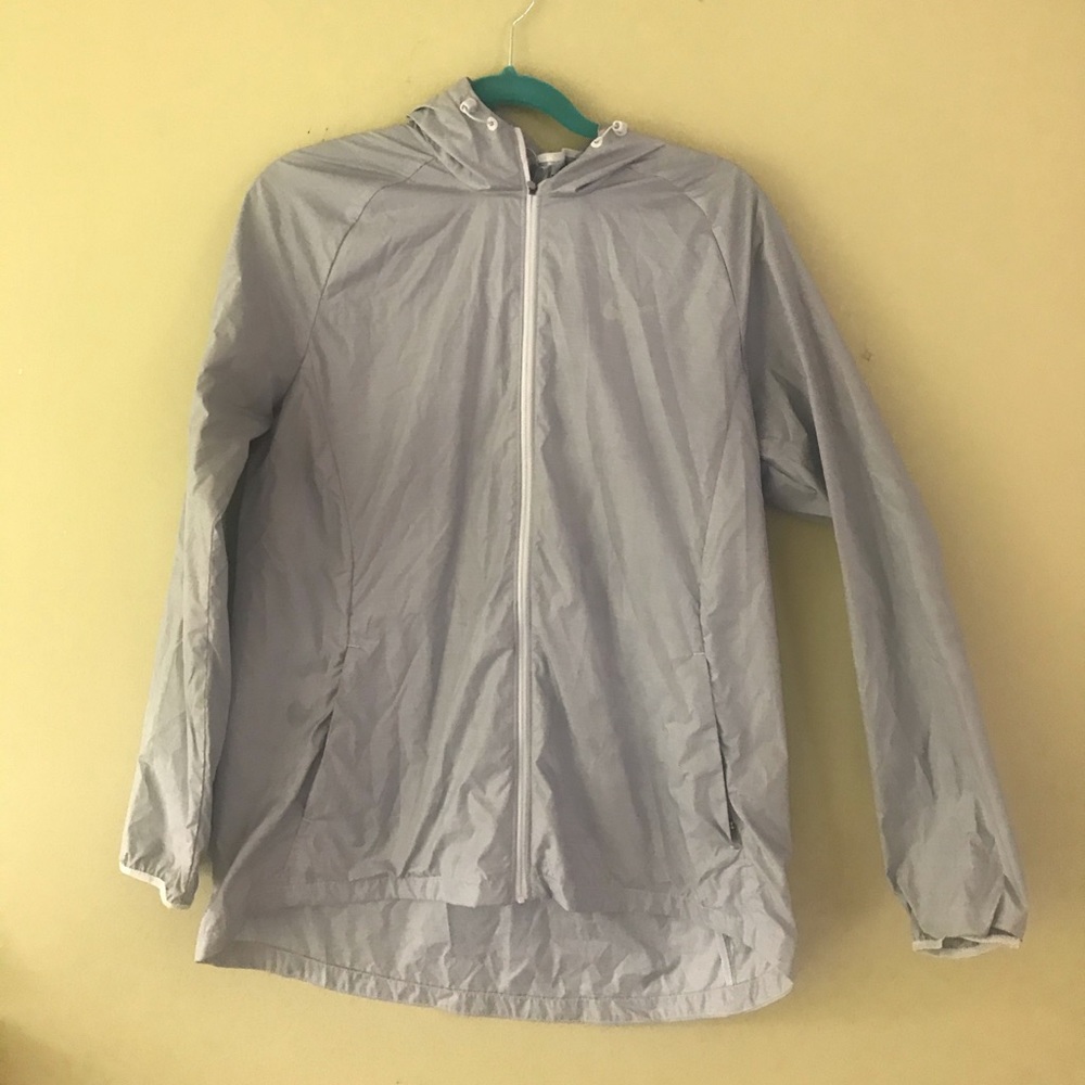 Women’s grey Nike rain coat